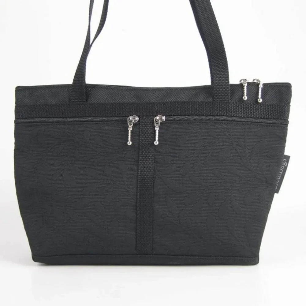 Great Bags CURRENT 222 Medium French Satchel Organizer tote purse black textured